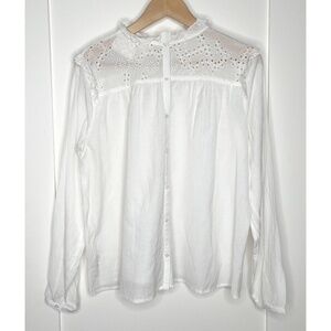 California Moonrise Lacy White Lightweight Blouse